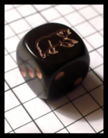 Dice : Dice - 6D - Koplow Bear Dice Dark Brown with Brown Pips - Troll and Toad Dec 2010